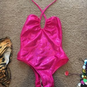 Pink rave/festival bodysuit